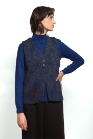 Waistcoat TRACES blue