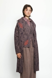 Coat TRACES burgundy