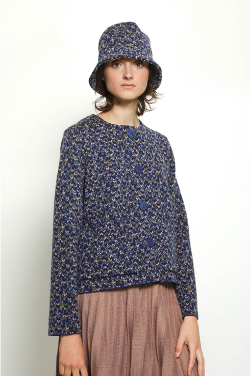 Veste TWEED bleu