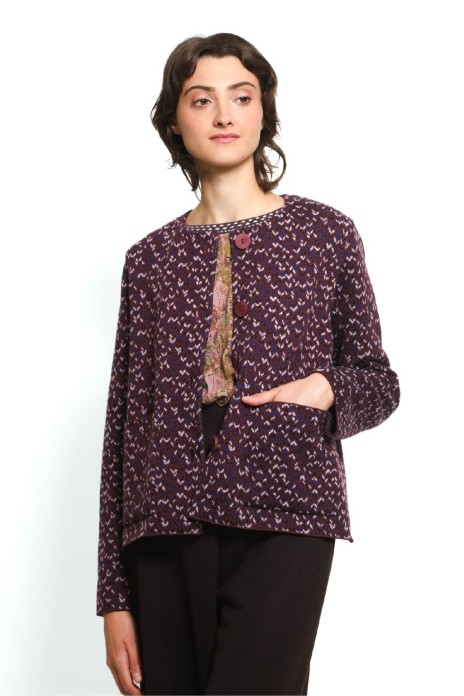 Jacket TWEED burgundy