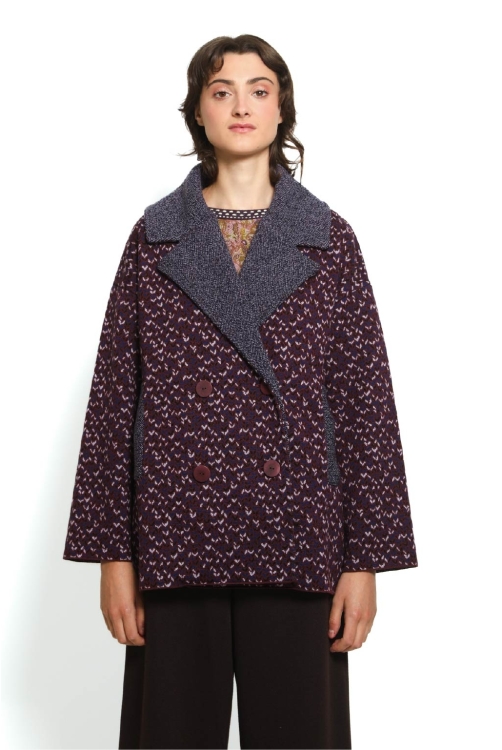 Peacoat TWEED burgundy