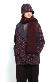 Hat TWEED burgundy
