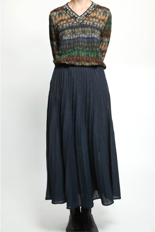 Pleated skirt WINK blue