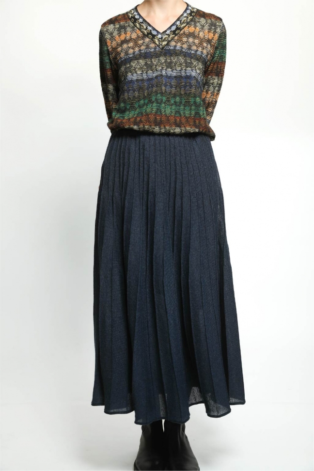 Pleated skirt WINK blue