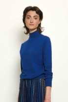 Pull col montant YES bleu