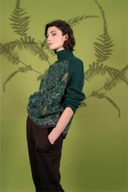 Large sweater BROCELIANDE green
