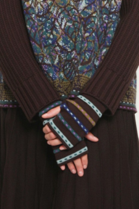 Mittens BROCELIANDE chocolate