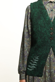 Waistcoat TRACES green