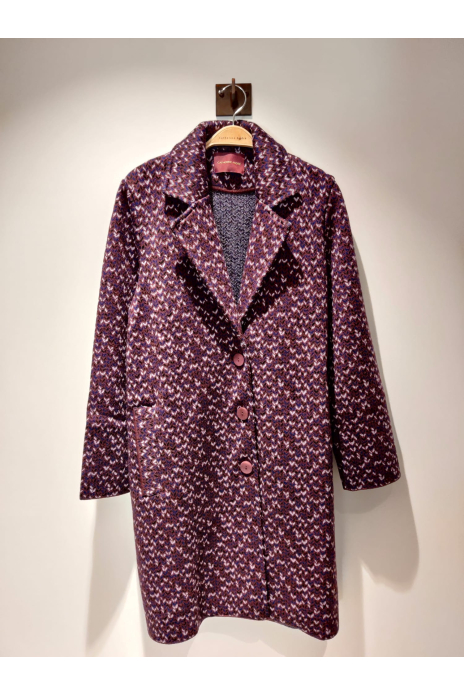 Coat TWEED burgundy