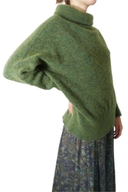 Large collar sweater WIZARD green