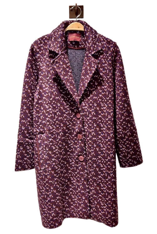 Coat TWEED burgundy
