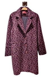 Coat TWEED burgundy