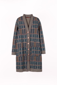 Long cardigan TIENTO petrol