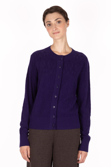 Cardigan YES purple