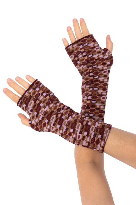 Mittens PARTITA burgundy